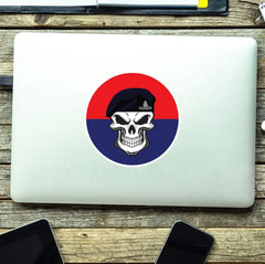 Skull with Royal Artillery Beret TRF Vinyl Sticker - 10cm redplume