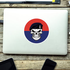 Skull with Royal Horse Artillery Beret TRF Vinyl Sticker - 10cm redplume