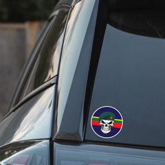 Skull with Royal Marines Beret TRF Vinyl Sticker - 10cm redplume