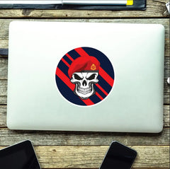 Skull with Royal Military Police RMP Beret TRF Vinyl Sticker - 10cm redplume
