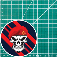 Skull with Royal Military Police RMP Beret TRF Vinyl Sticker - 10cm redplume
