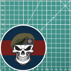 Skull with Scots Guards Beret TRF Vinyl Sticker - 10cm redplume