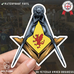 Somerset Masonic Sticker Square & Compass Union Vinyl Decal redplume