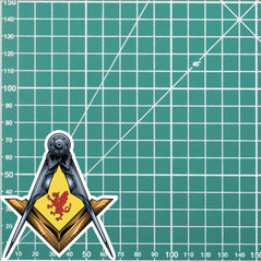 Somerset Masonic Sticker Square & Compass Union Vinyl Decal redplume