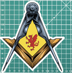 Somerset Masonic Sticker Square & Compass Union Vinyl Decal redplume