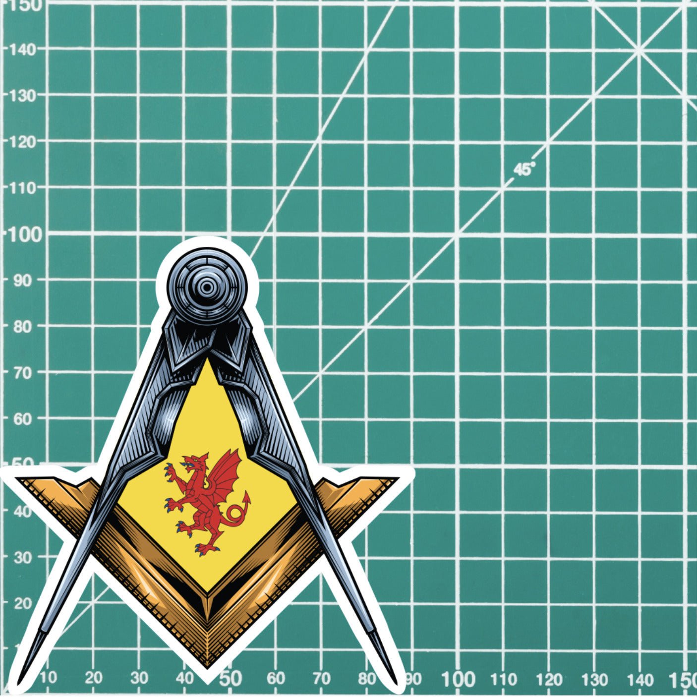 Somerset Masonic Sticker Square & Compass Union Vinyl Decal redplume