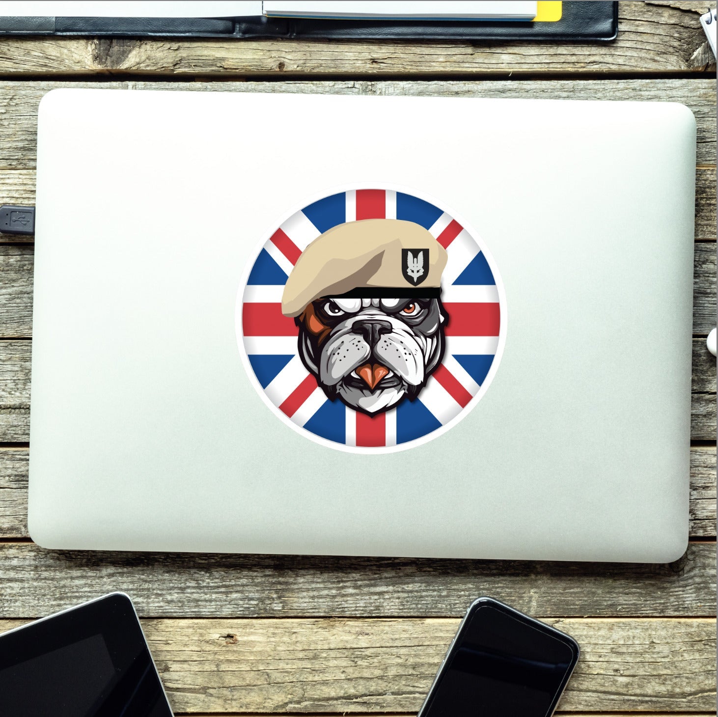 Special Air Service British Veteran Bulldog Decal - 10cm Vinyl Sticker redplume
