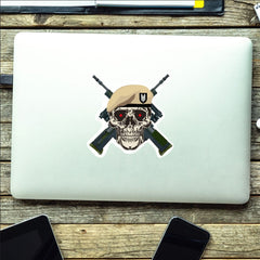 Special Air Service High-Quality Vinyl Sticker - 100mm Wide - Crossed Rifles redplume