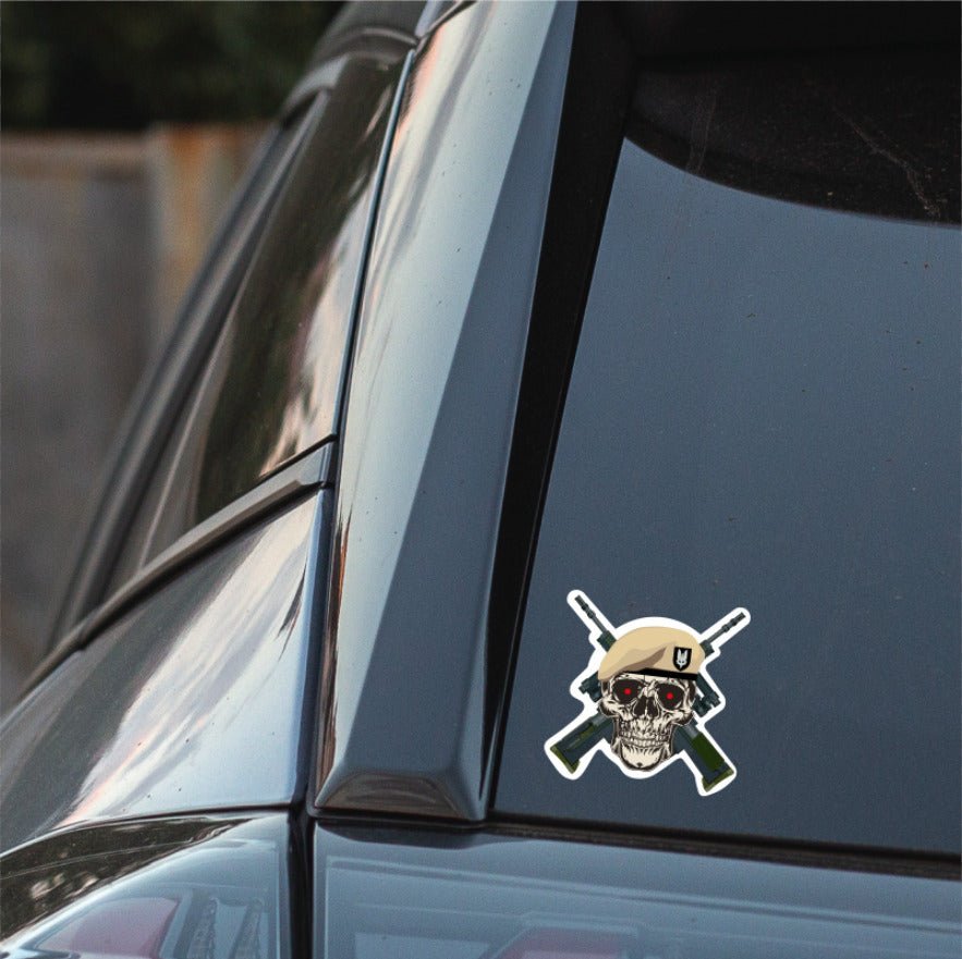 Special Air Service High-Quality Vinyl Sticker - 100mm Wide - Crossed Rifles redplume