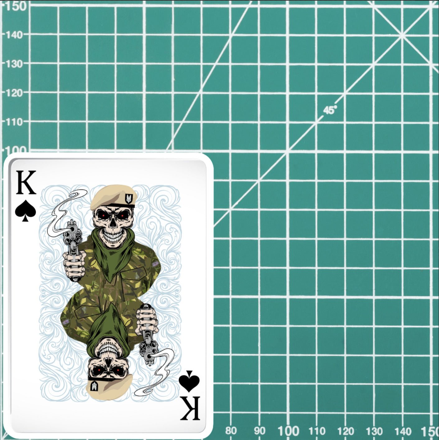 Special Air Service King of Spades Waterproof Sticker 10cm redplume