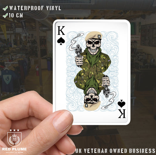 Special Air Service King of Spades Waterproof Sticker 10cm redplume