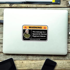 Special Air Service SAS Warning Funny Vinyl Sticker 100mm wide redplume
