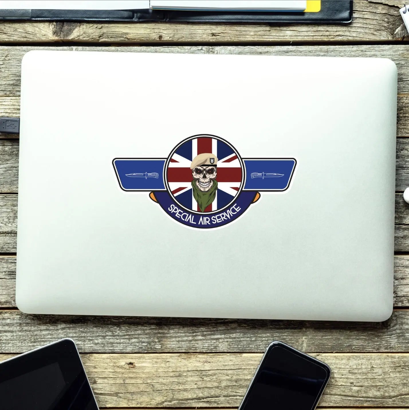 Special Air Service UV Laminated Vinyl Sticker - Wings redplume