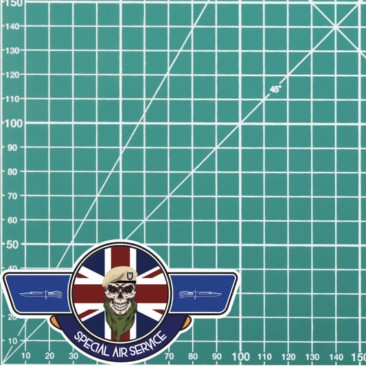 Special Air Service UV Laminated Vinyl Sticker - Wings redplume