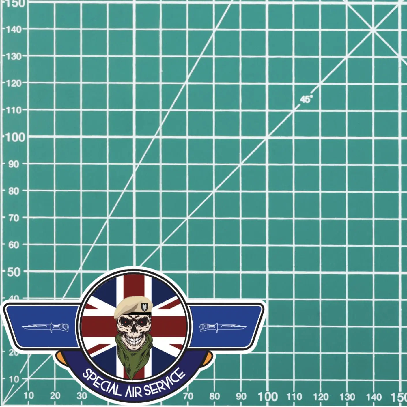 Special Air Service UV Laminated Vinyl Sticker - Wings redplume