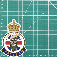 Special Air Service Veteran UV Laminated Skull & Beret Decal redplume