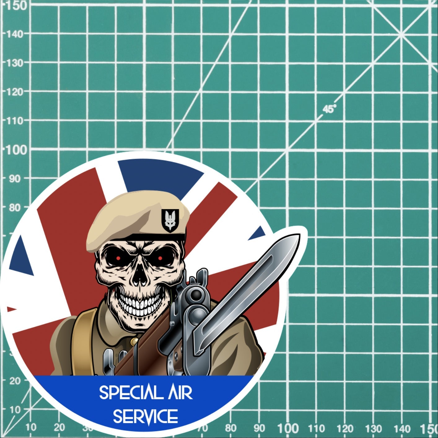 Special Air Service Vinyl Fix Bayonets Sticker redplume