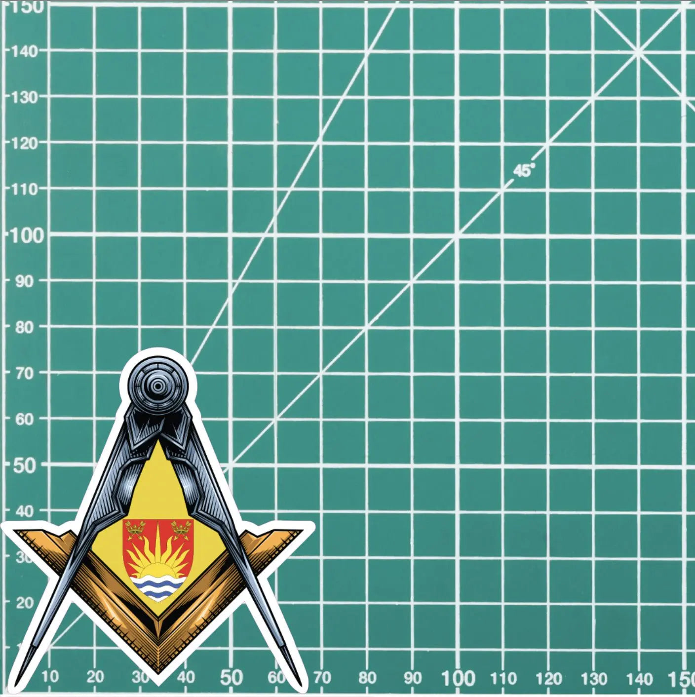 Suffolk Masonic Sticker Square & Compass Union Vinyl Decal redplume