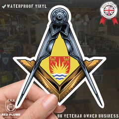 Suffolk Masonic Sticker Square & Compass Union Vinyl Decal redplume
