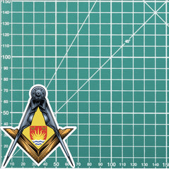 Suffolk Masonic Sticker Square & Compass Union Vinyl Decal redplume
