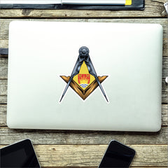 Suffolk Masonic Sticker Square & Compass Union Vinyl Decal redplume