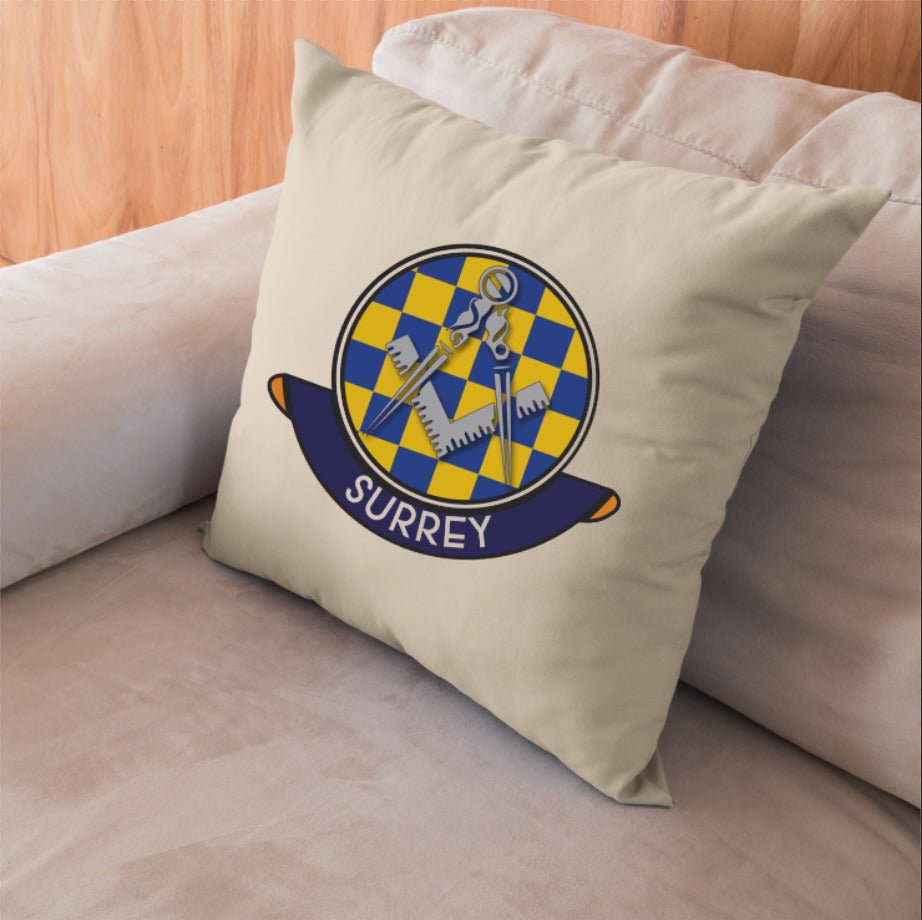 Surrey Freemasons Cushion Cover - Perfect Christmas Gift redplume