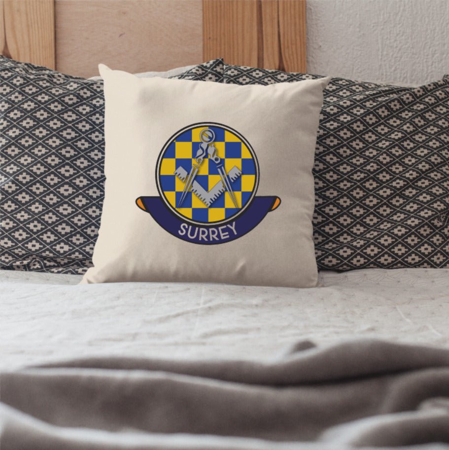 Surrey Freemasons Cushion Cover - Perfect Christmas Gift redplume