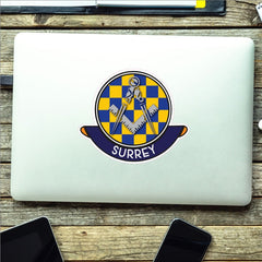 Surrey Masonic Car Sticker | UV Laminated redplume