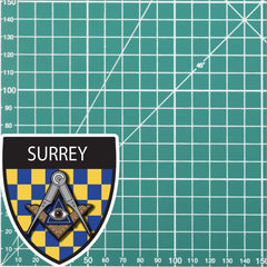 Surrey Masonic Shield Sticker redplume