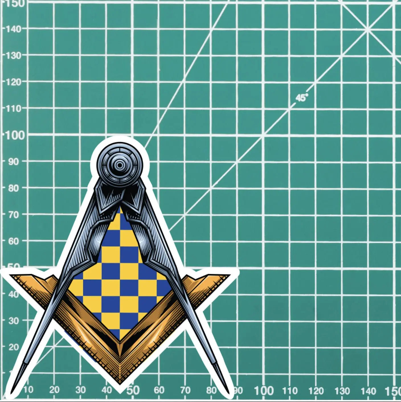 Surrey Masonic Stickers Square & Compass Union Vinyl Decal redplume