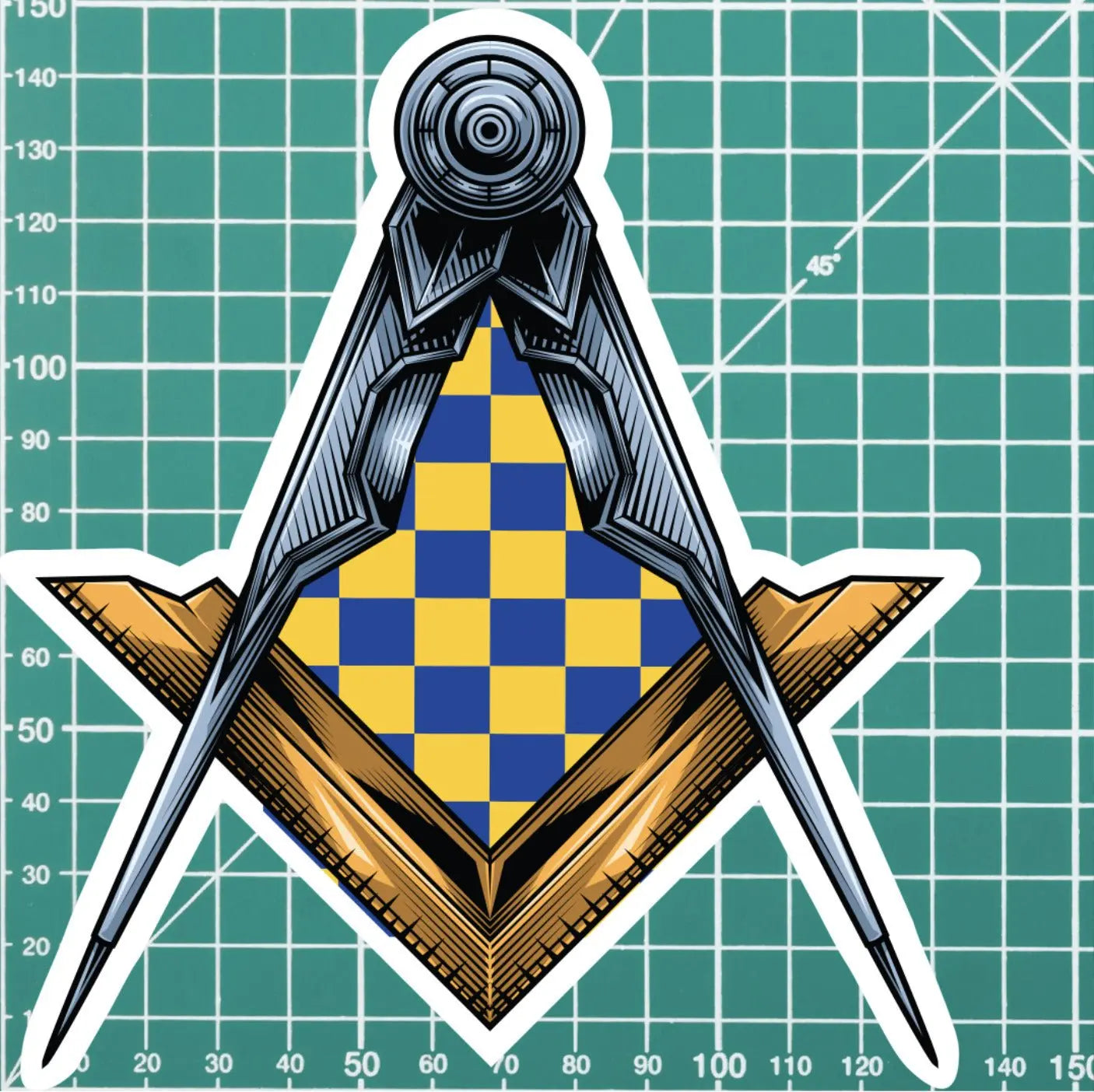 Surrey Masonic Stickers Square & Compass Union Vinyl Decal redplume