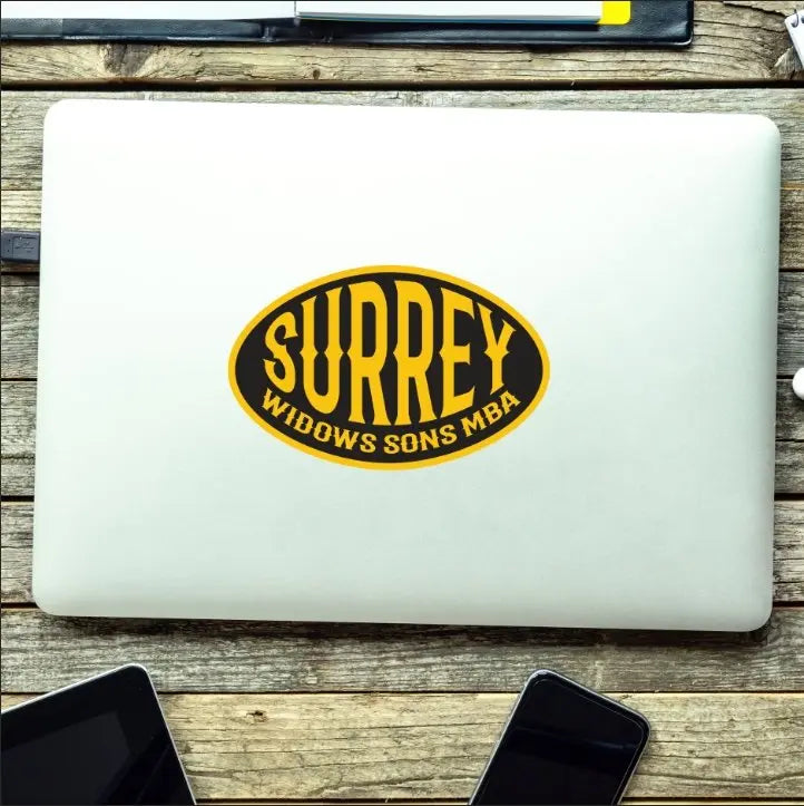 Surrey Oval Vinyl Stickers/Decals redplume