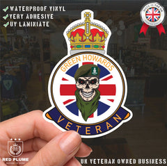 The Green Howards Veteran UV Laminated Decal redplume