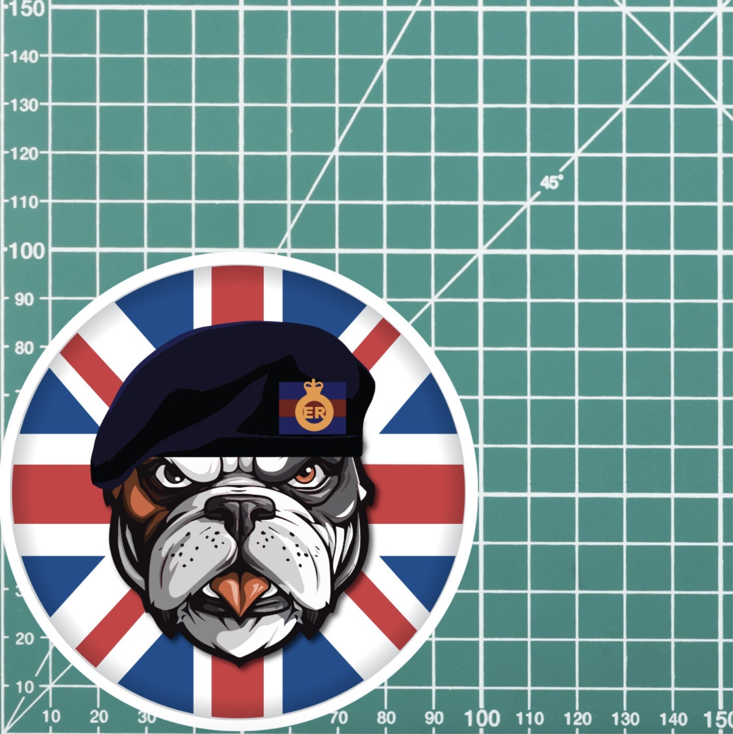 The Life Guards British Veteran Bulldog Decal - 10cm Vinyl Sticker redplume
