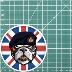 The Life Guards British Veteran Bulldog Decal - 10cm Vinyl Sticker redplume