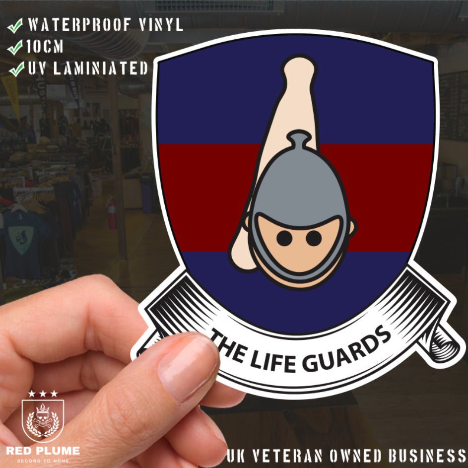 The Life Guards Shield Vinyl Sticker - 10cm - UV Laminated redplume