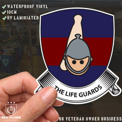The Life Guards Shield Vinyl Sticker - 10cm - UV Laminated redplume