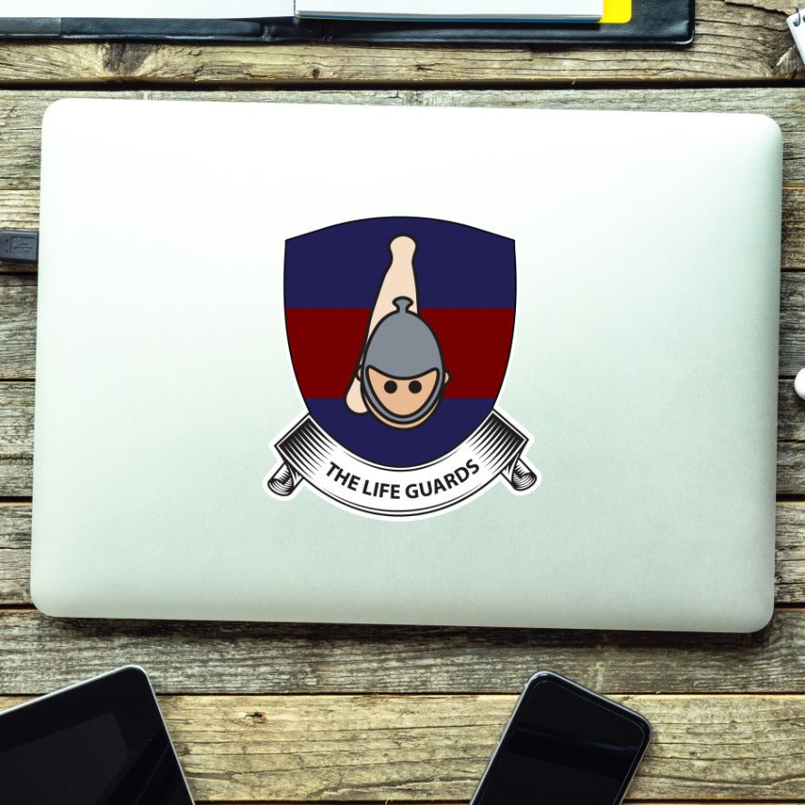 The Life Guards Shield Vinyl Sticker - 10cm - UV Laminated redplume