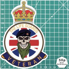 The Life Guards Veteran UV Laminated Lord Kitchener & Beret Decal redplume