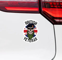 The Life Guards Veteran Waterproof Vinyl Decal/Sticker Skull and Union Jack redplume