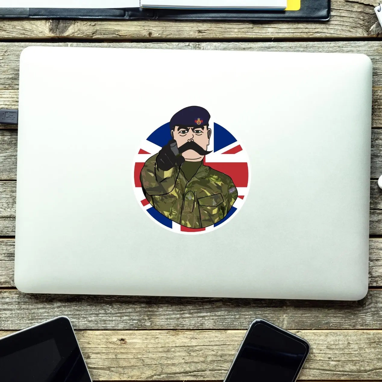 The Life Guards Vinyl Waterproof Sticker, Lord Kitchener Design redplume