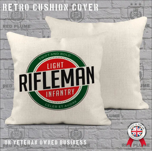 The Light Infantry Retro Cushion Cover - Ideal Stocking Filler redplume