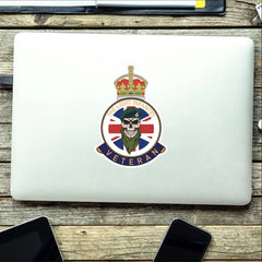 The Light Infantry Veteran UV Laminated Skull & Beret Decal redplume