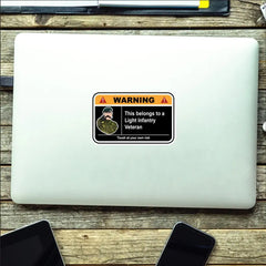 The Light Infantry Warning Funny Vinyl Sticker 100mm wide redplume