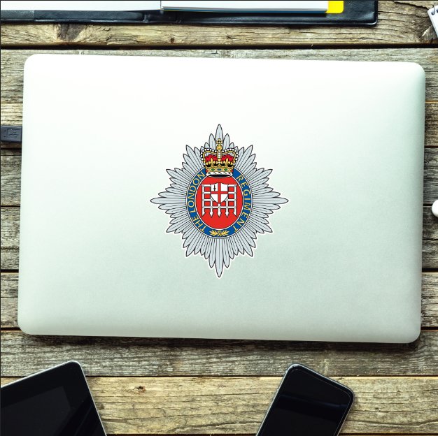 The London Regiment Waterproof Vinyl Stickers - FREE SHIPPING redplume