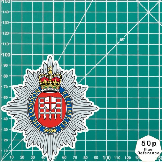 The London Regiment Waterproof Vinyl Stickers - FREE SHIPPING redplume