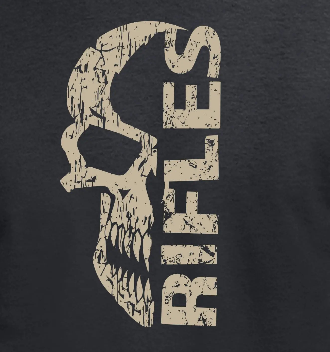The Rifles Distressed Skull T-Shirt Design redplume