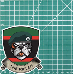 The Rifles TRF British Bulldog Vinyl Sticker - 10cm redplume