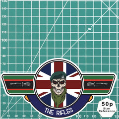The Rifles UV Laminated Vinyl Sticker - Wings redplume