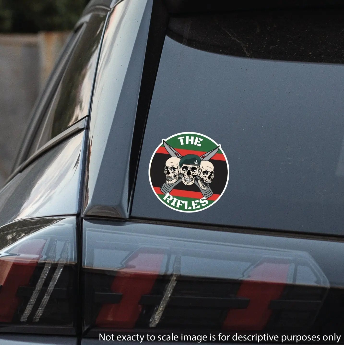 The Rifles Waterproof Vinyl Stickers Three Skull Design redplume